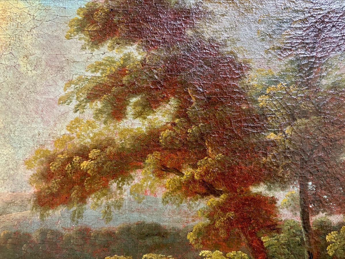 18th Century Dutch School, Oil On Canvas.-photo-1