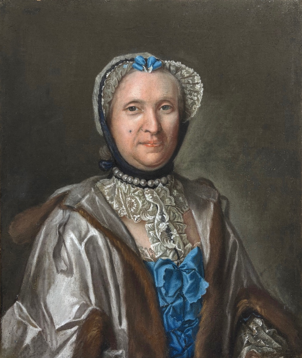 Portrait Of Lady With Pearls,18th Century.