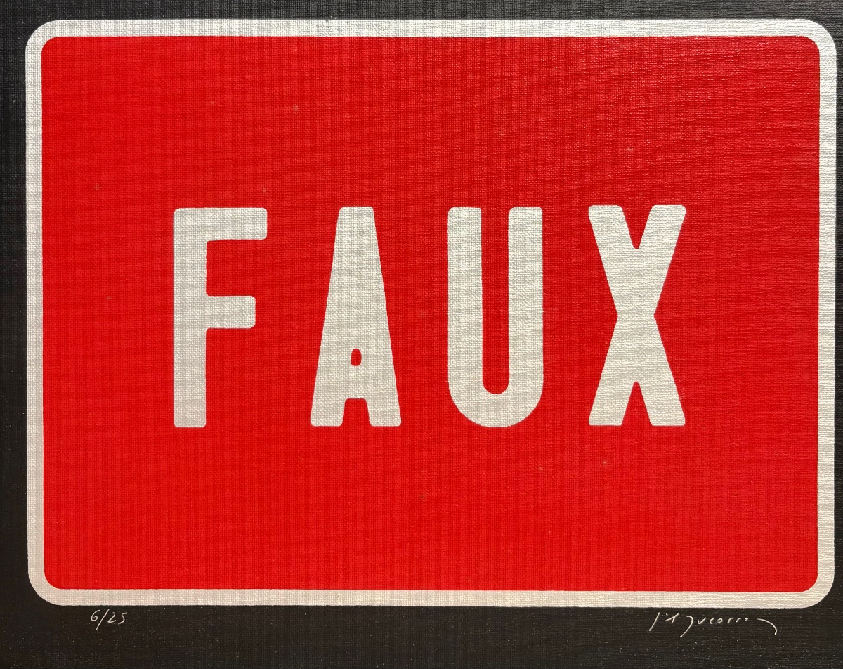 Joël Ducorroy "FAUX", sérigraphie sur carton toilé. 1999-photo-2