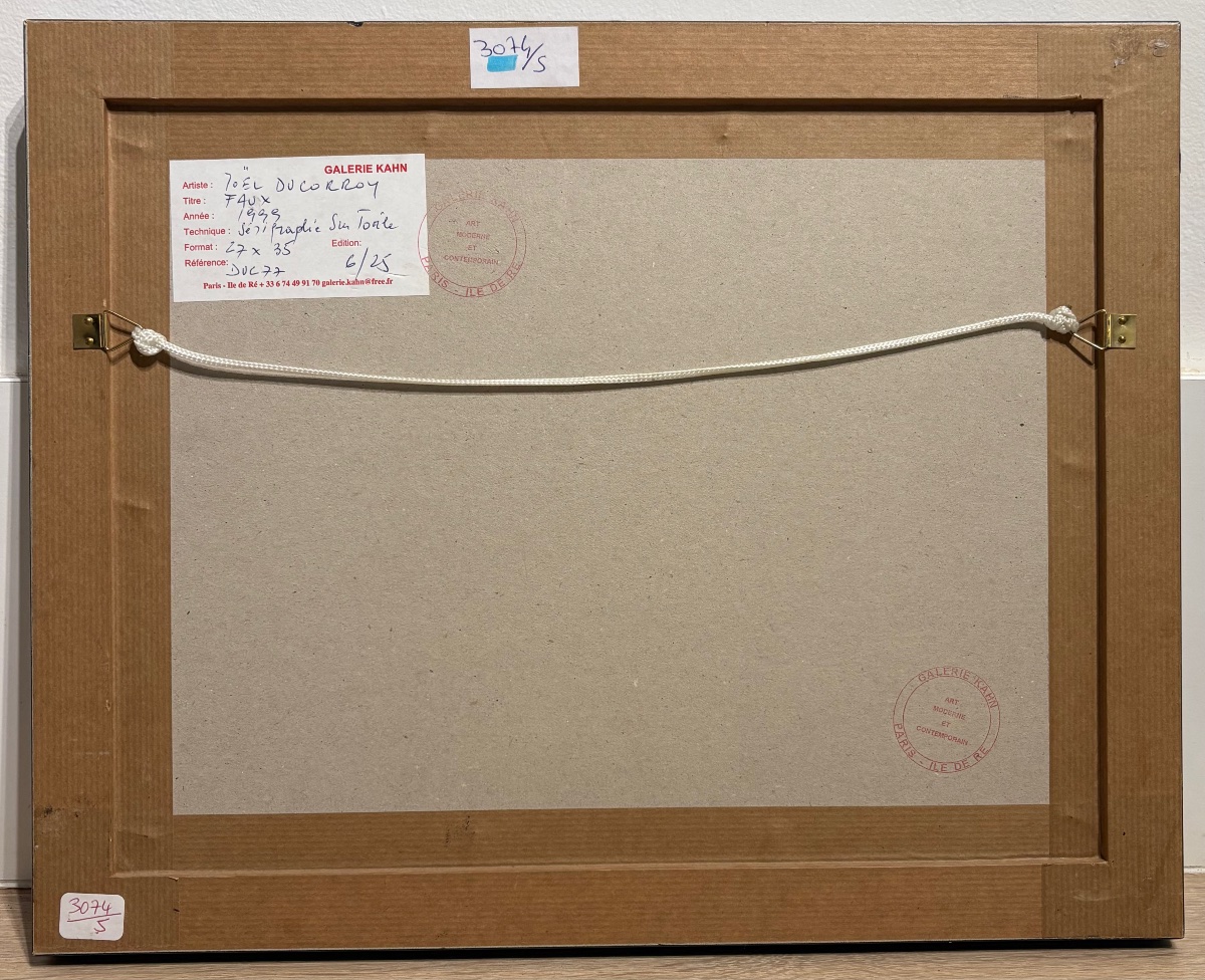 Joël Ducorroy "FAUX", sérigraphie sur carton toilé. 1999-photo-1