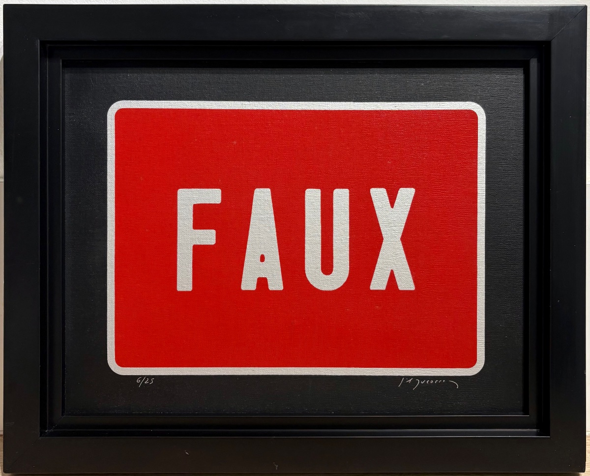 Joël Ducorroy "FAUX", sérigraphie sur carton toilé. 1999
