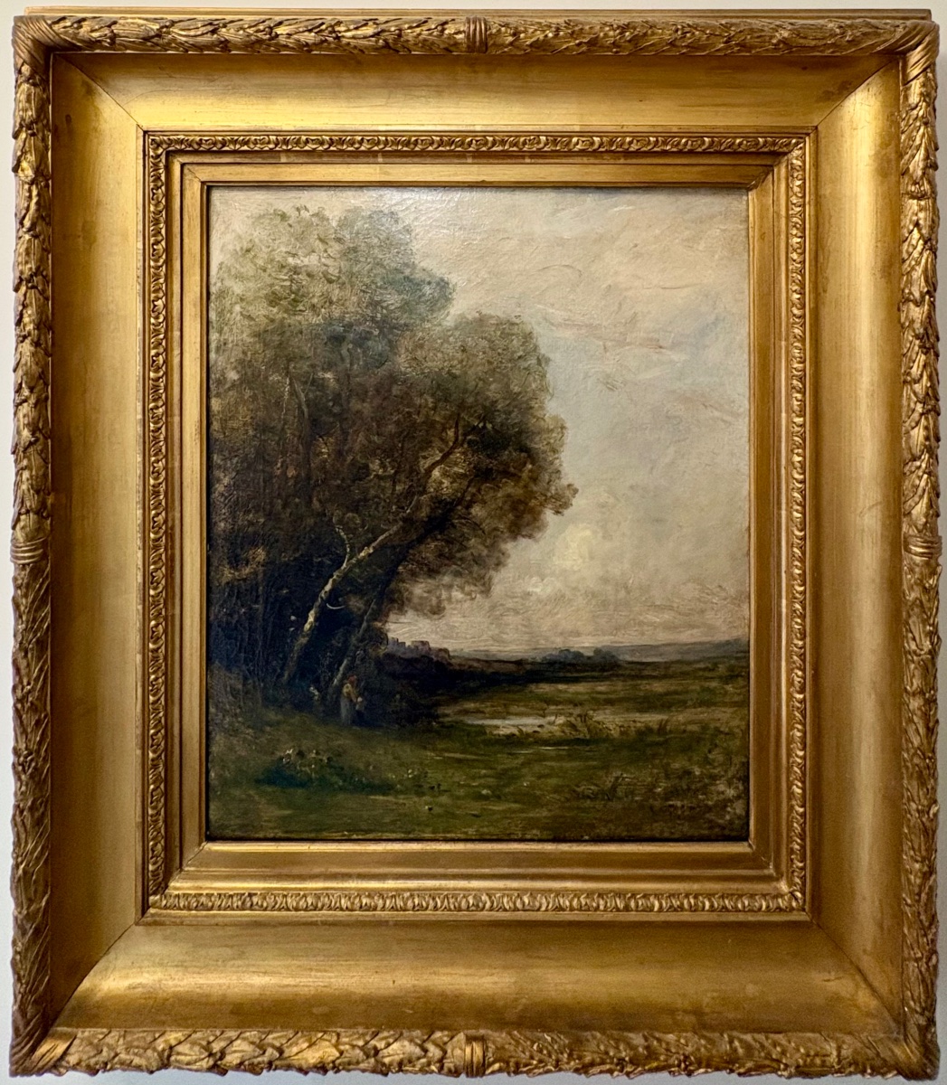 Camille Corot (1796-1875), paysage, huile sur toile.