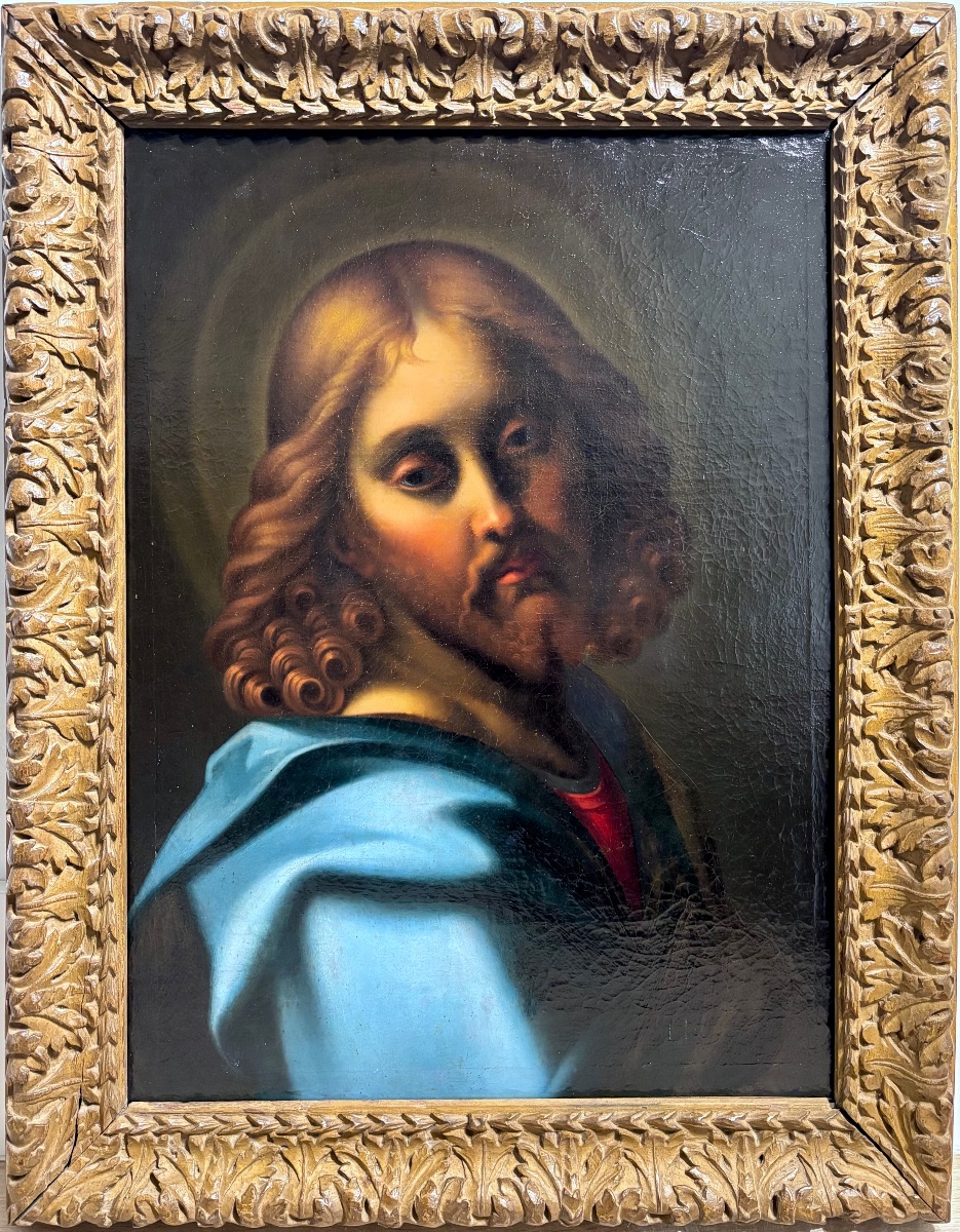 "Le christ " Huile sur toile, 18ème siècle, Italie.