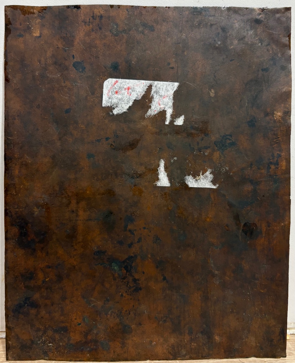 Bonaventure de Bagnioregio, huile sur cuivre du 17ème siècle.-photo-3