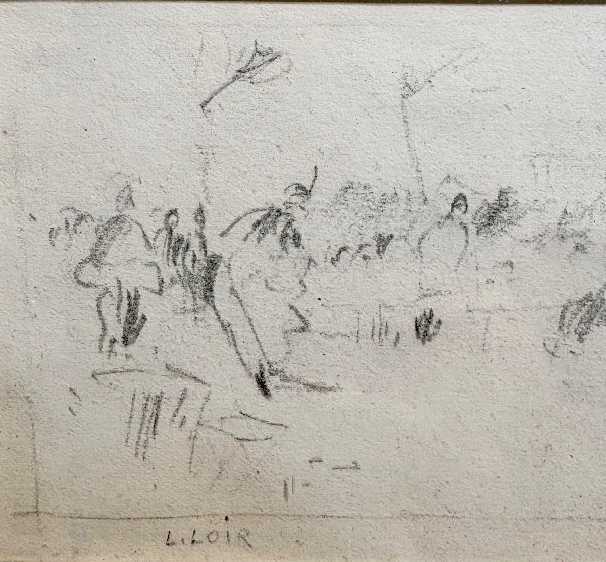 Luigi Loir (1845–1916), Drawing On Paper, "the Flower Bearers"-photo-4