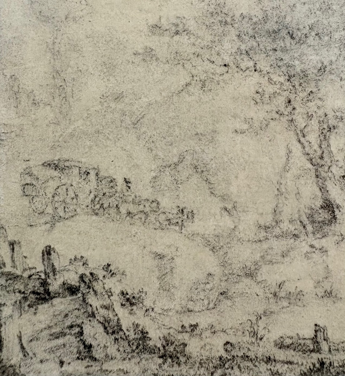Dessin ancien sur vélin,  école française 18ème-photo-4
