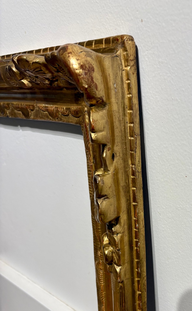 Cadre fin 17ème, Louis XIV, bois sculpté doré.-photo-3