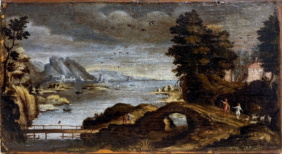 17th-century Italian School, Oil On Canvas Mounted On Panel