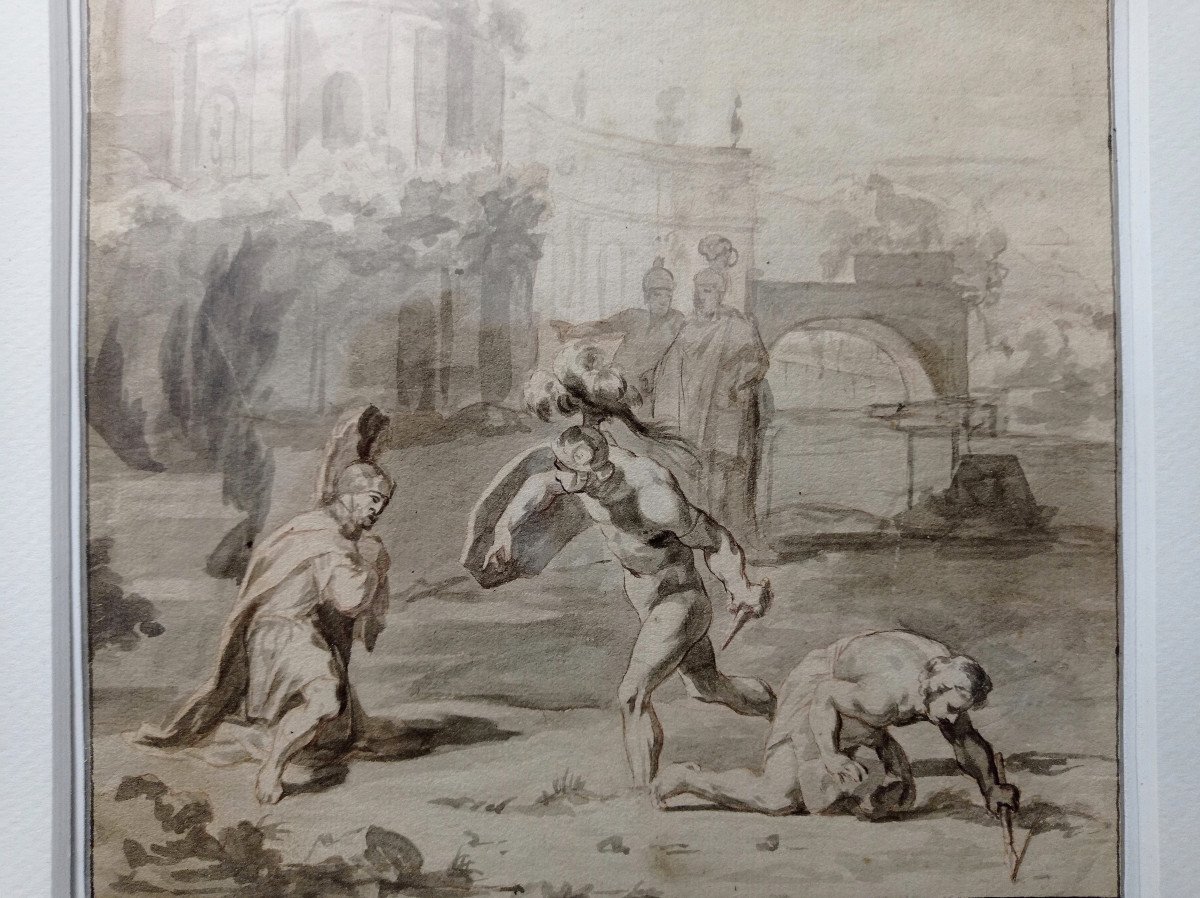 Ottmar Elliger (1666-1735), 17th Century Drawing-photo-1