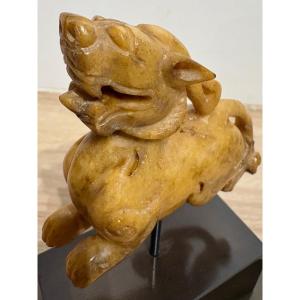 Mythical Chinese Animal, Nephrite Or Hard Stone, Ancient 