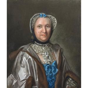 "Portrait d'une dame de qualité", Pastel 18ème vers 1770