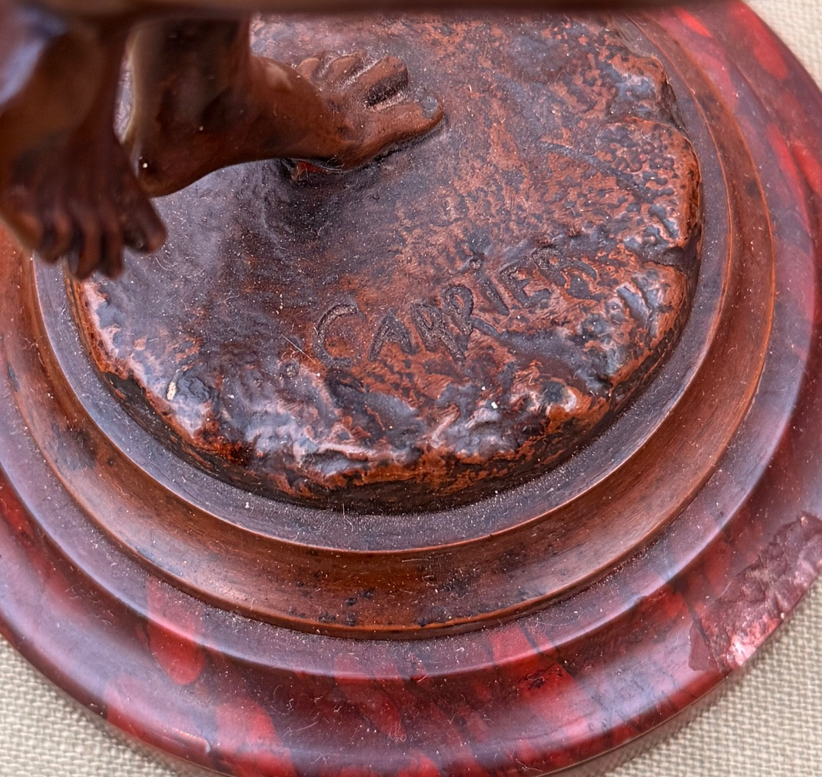 CARRIER-BELLEUSE - Bronze "Le joueur de mandoline"-photo-1