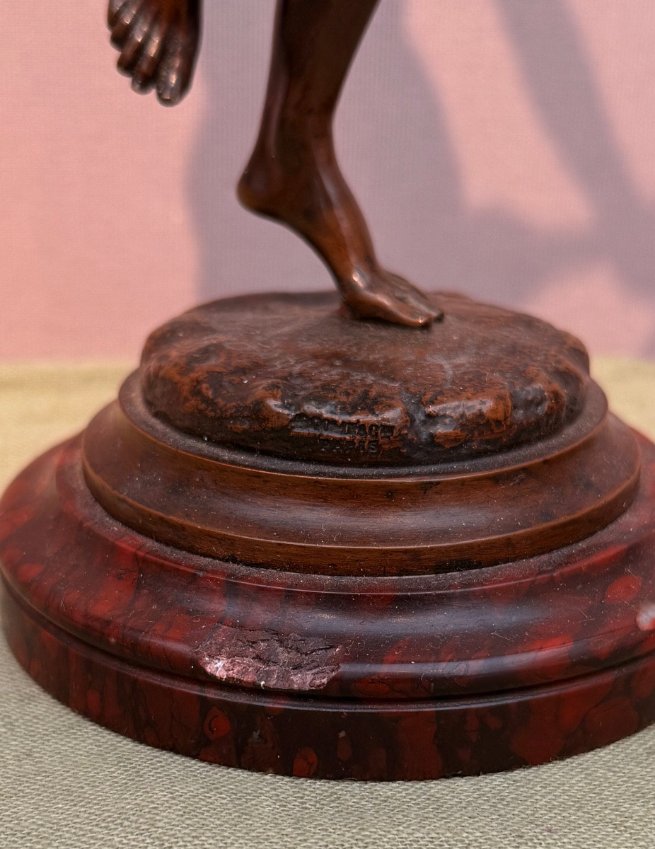 CARRIER-BELLEUSE - Bronze "Le joueur de mandoline"-photo-3