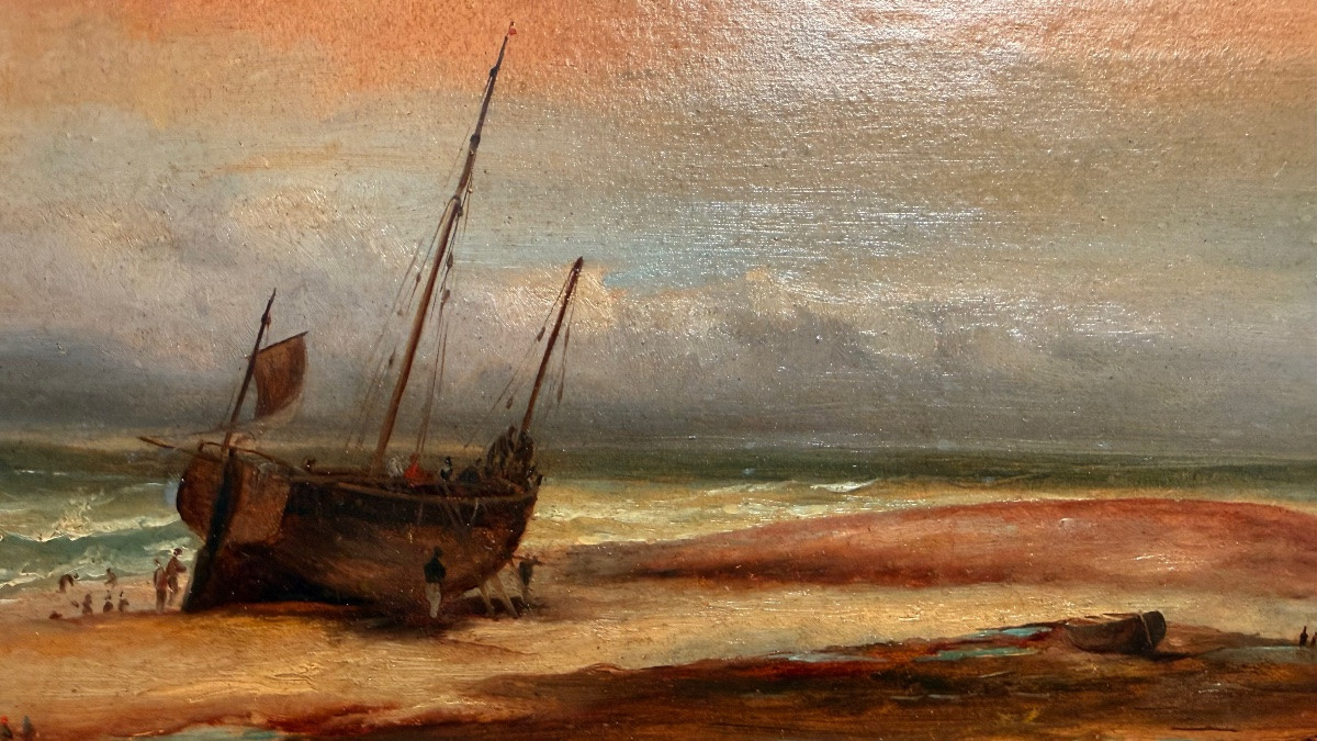 19th Century Marine Painting -photo-2