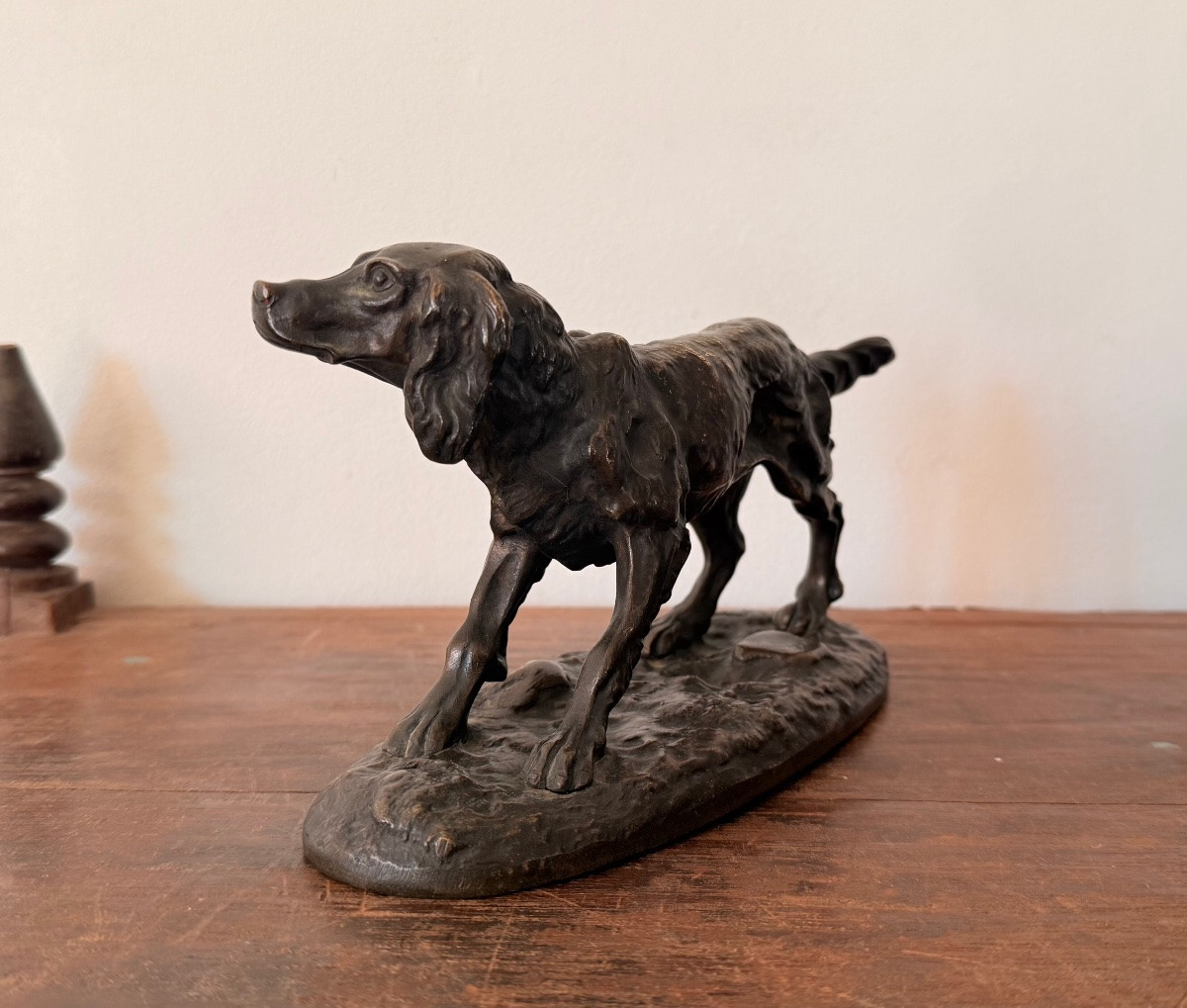 Bronze Hunting Dog - 19th Century-photo-3