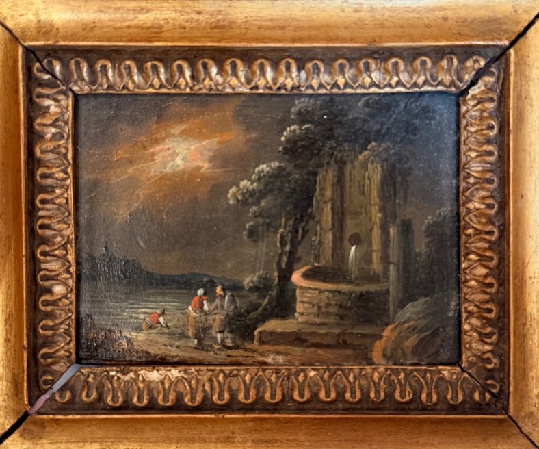 École italienne XVIIIe - Miniature au clair de lune -photo-2