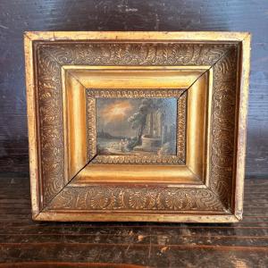 18th Century Italian School - Moonlight Miniature