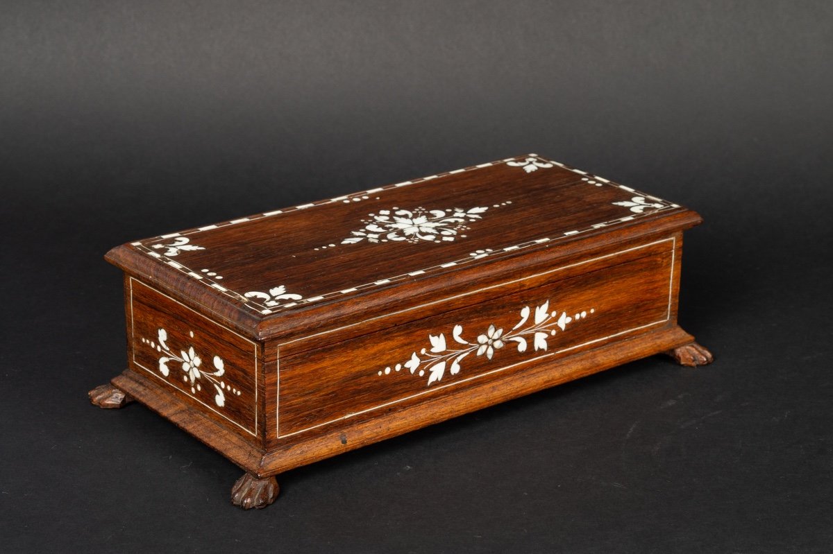 Box - Inlaid Cassone, Rosewood, Ivory, 19th Century