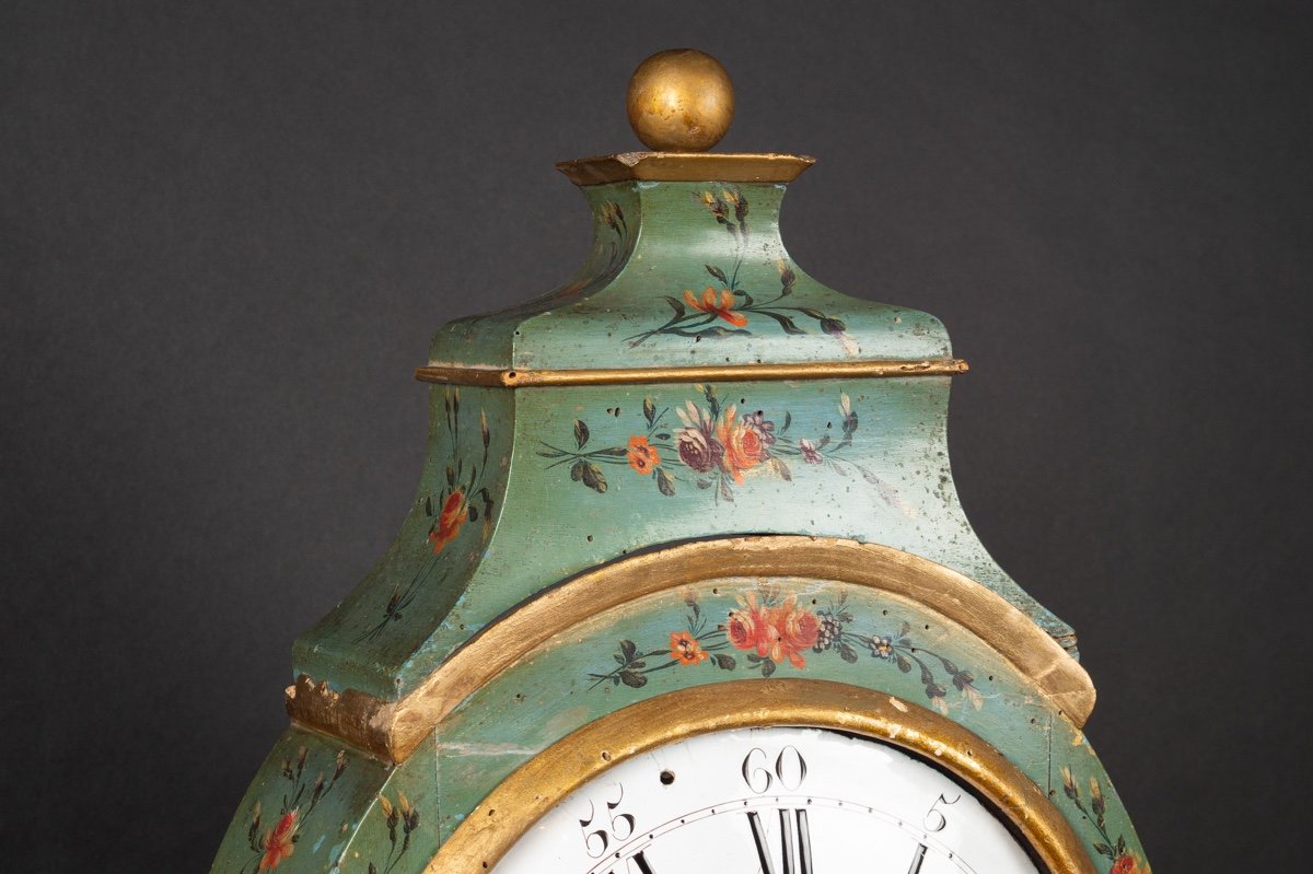 Cartel, Louis XVI, Barratton à Grenoble, Painted Wood, Late 18th Century-photo-1
