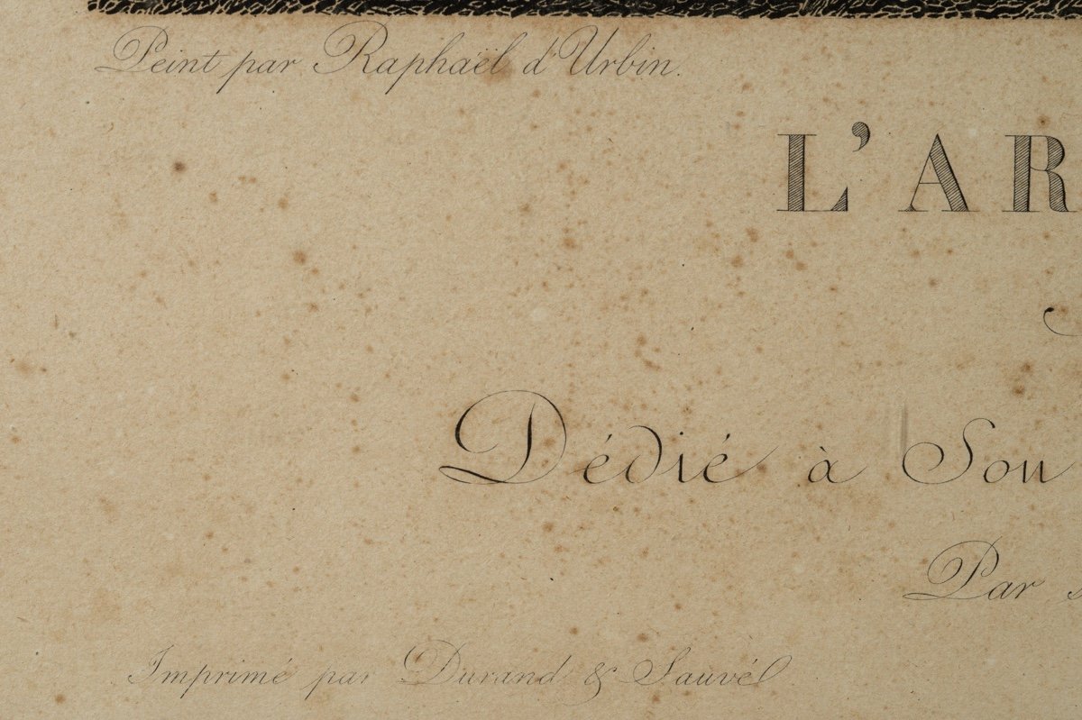 Archange Saint Michel, Gravure d'Après Raphaël d'Urbino, Henri Guillaume Chatillon (1780-1856),-photo-5