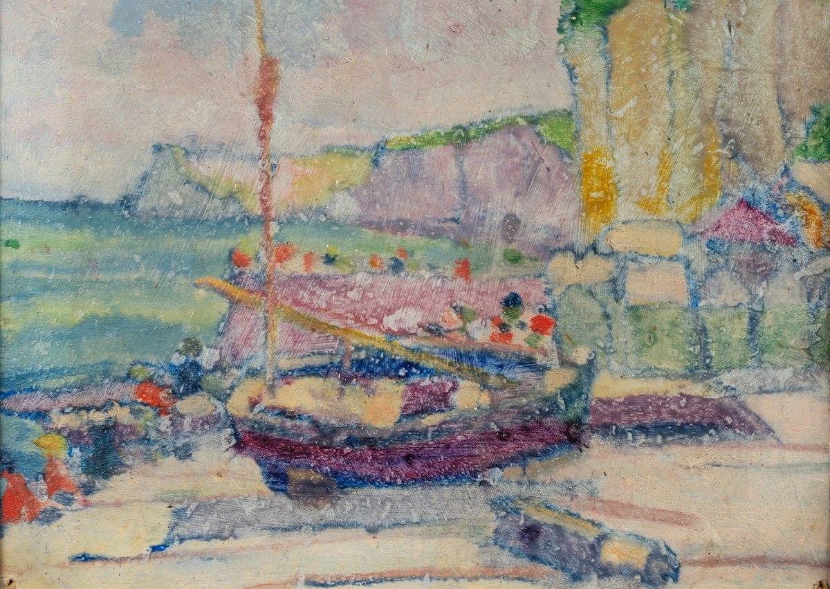 Côte Avec Falaises, Olaf Christiansen (1901 - 1990), Post-impressionnisme - Fauvisme, 1930 -photo-3