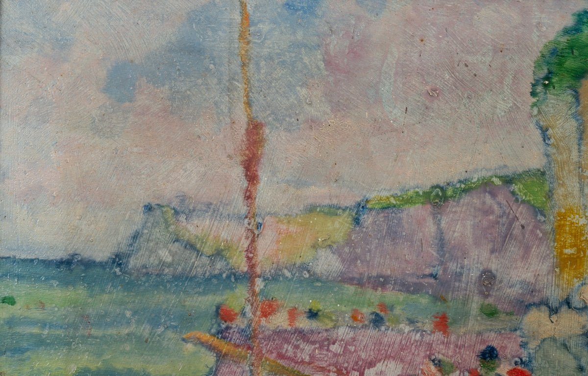 Côte Avec Falaises, Olaf Christiansen (1901 - 1990), Post-impressionnisme - Fauvisme, 1930 -photo-1
