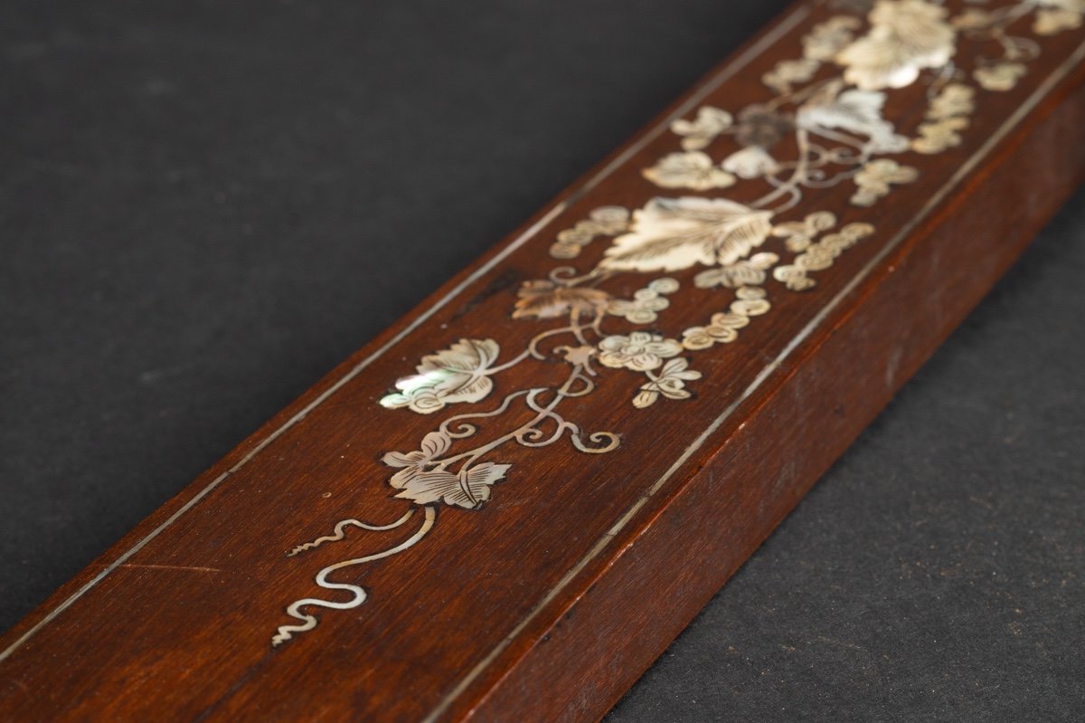 Large Apostolic Cross, Macau Or Tonkin, 19th Century, Wood Inlaid With Mother-of-pearl-photo-6