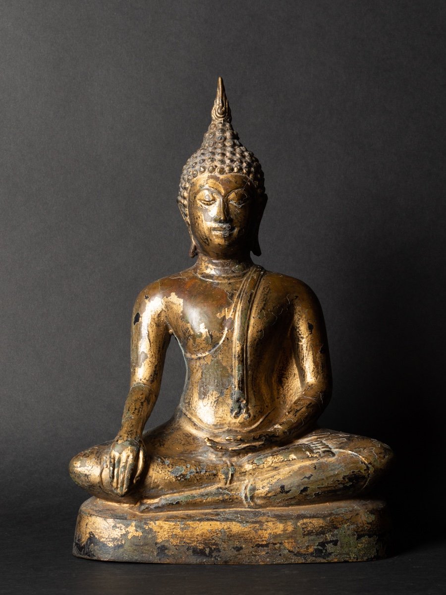 Bouddha Sakyamuni, Bronze Doré, Thaïlande, Rattanakosin, XIXe Siècle