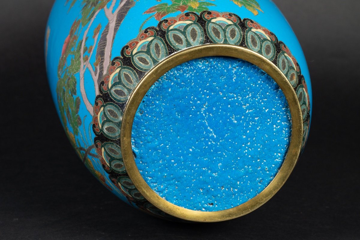 Grand Vase Cloisonné, Japon, ère Meiji (1868-1912)-photo-8