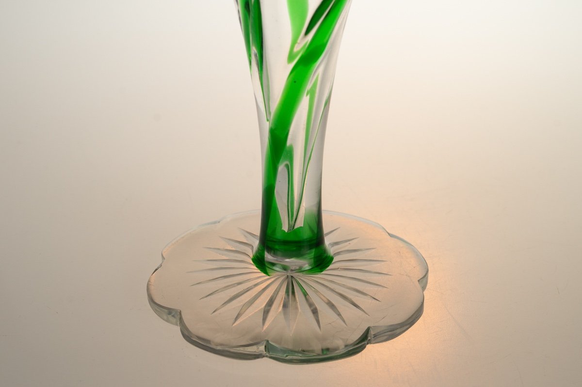 Vase Avec Garnitures En Argent, Stuart & Sons, Art Nouveau, Angleterre, 1901.-photo-6