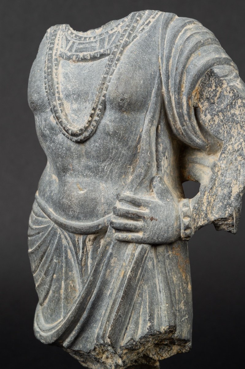 Buste De Bodhisattva, Pierre - schist, Gandhara, I à V Siècle Après J.-c.   -photo-4