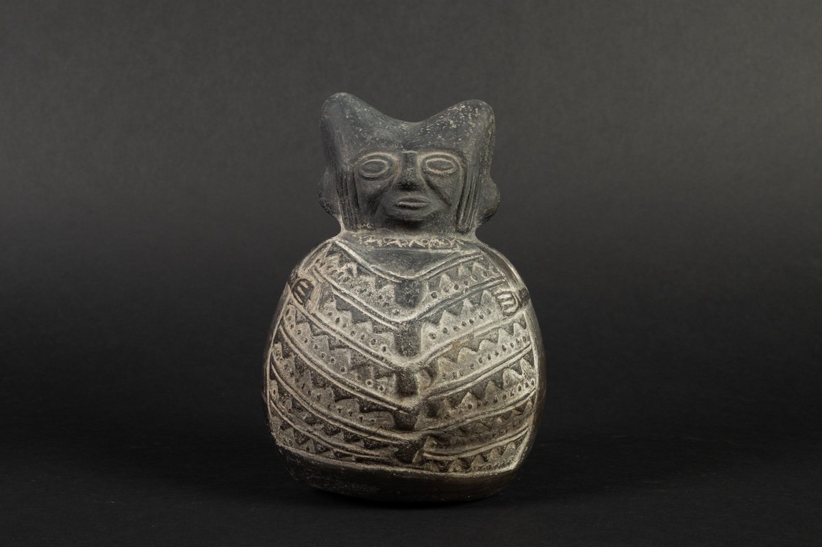 Figure - Fragment De Vase, Pérou, Chimu, Xe-xve Siècle, Culture Précolombienne-photo-2