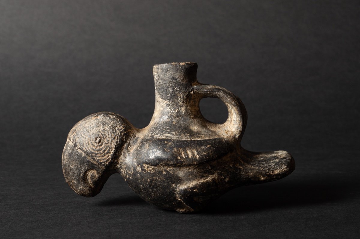 Vase à Perroquet, Pérou, Chimu, Xe-xve Siècle, Culture Précolombienne 