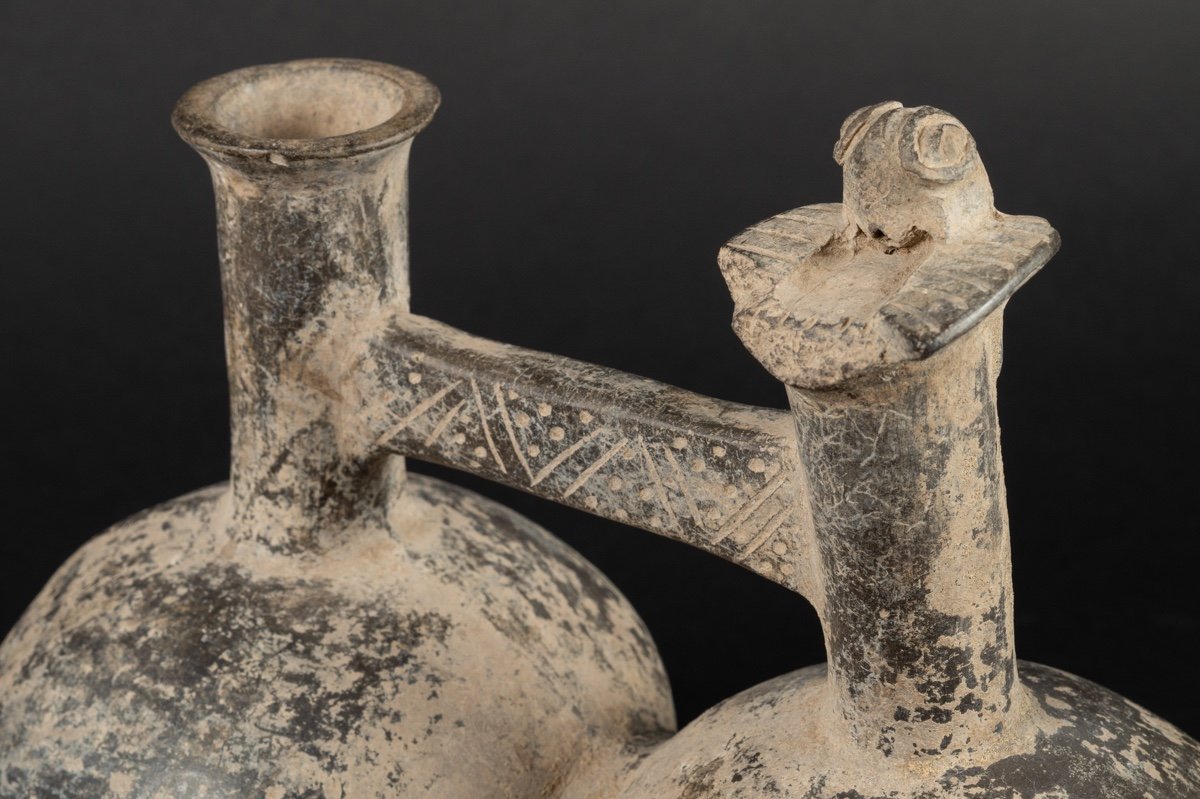 Vase Chantant - Sifflet à Serpent, Pérou, Chimu, Xe-xve Siècle, Culture Précolombienne -photo-3