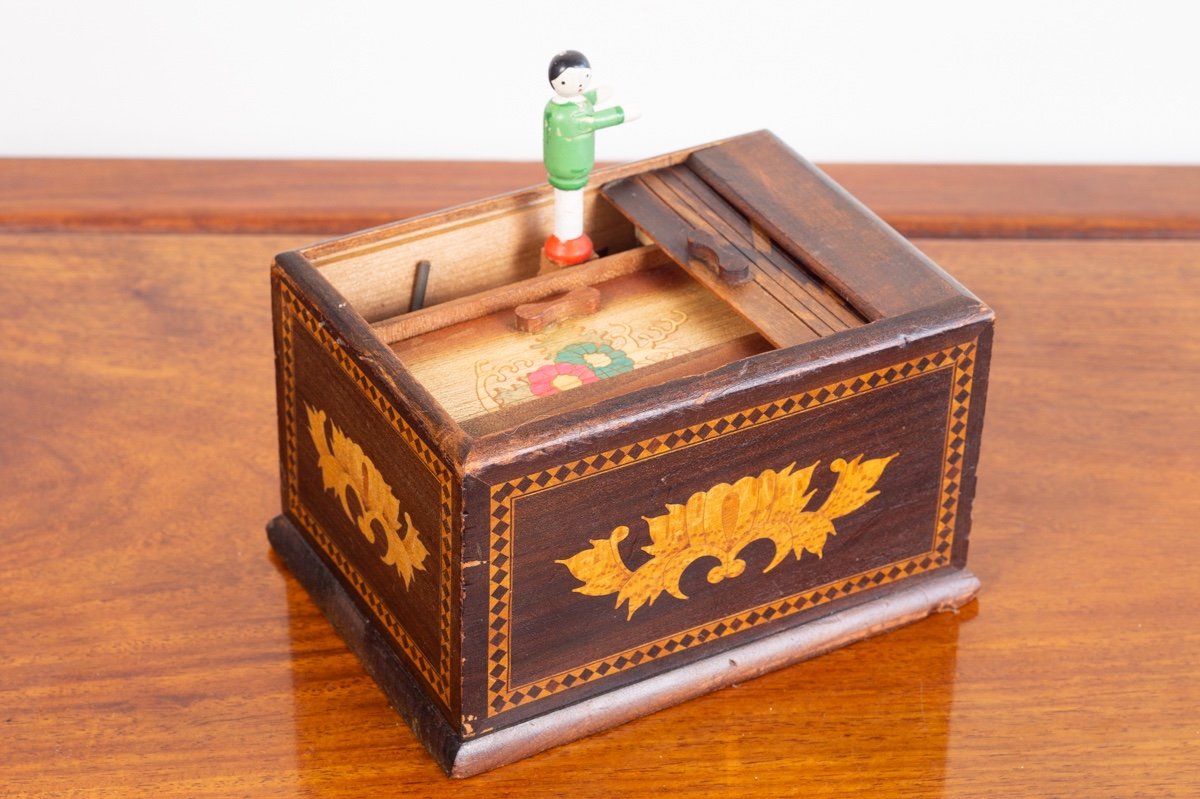 Distributeur De Cigarettes, Bois Incrusté, Japon, ère Meiji (1868-1912)-photo-3