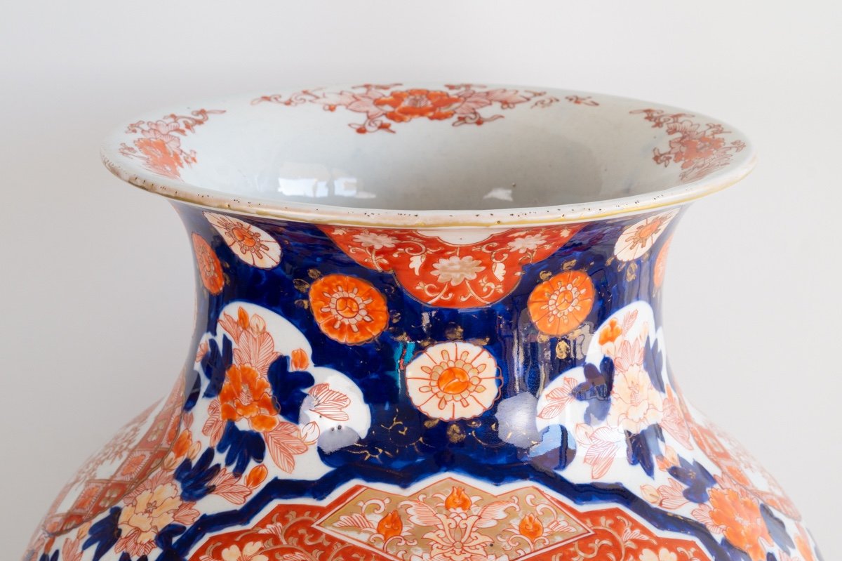 Large Fan Vase, Arita - Imari, Japan, Meiji Era (1868-1912).-photo-1