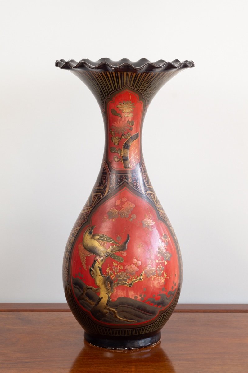 Lacquer Vase, Arita, Japan, Meiji Era (1868-1912).-photo-3