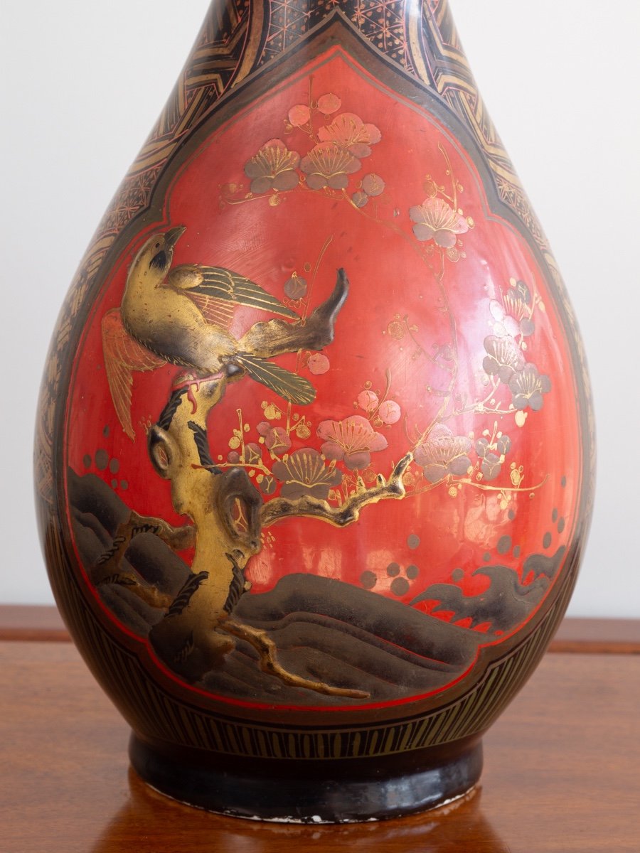 Lacquer Vase, Arita, Japan, Meiji Era (1868-1912).-photo-4