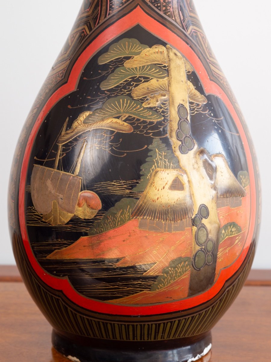Lacquer Vase, Arita, Japan, Meiji Era (1868-1912).-photo-6
