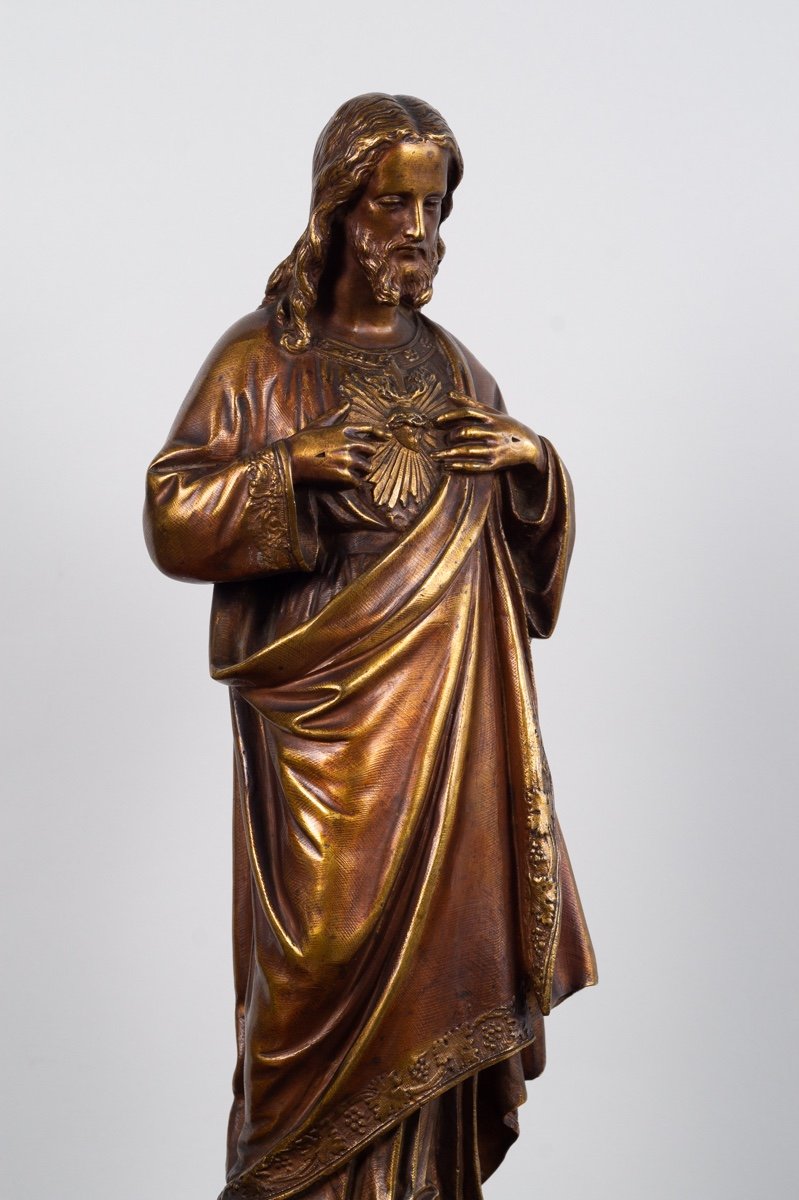 Sacred Heart Of Jesus Christ, Bronze, R. Casciani, 1883.