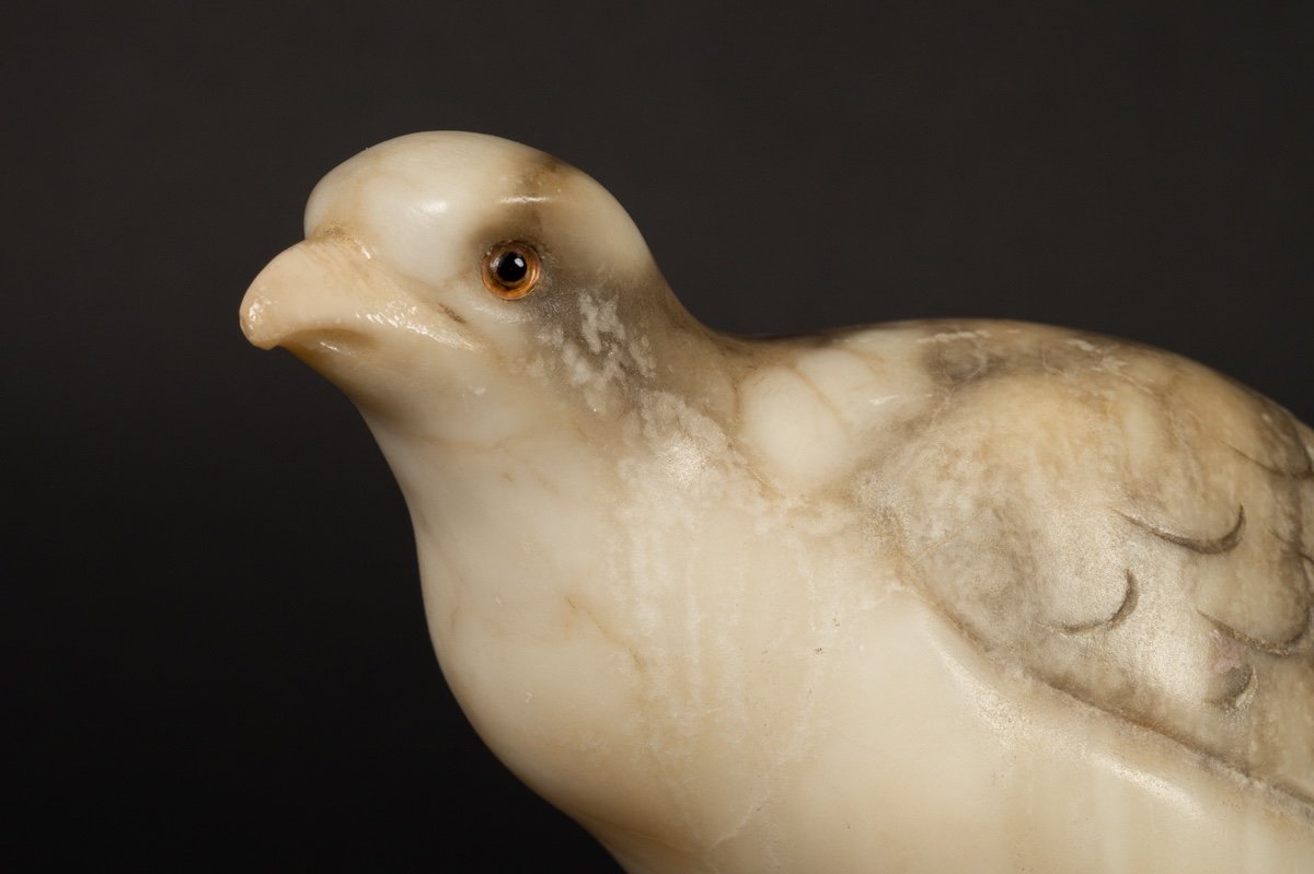 Partridge - Family, Alabaster, Art Deco, France, 1920s / 1930s.-photo-6