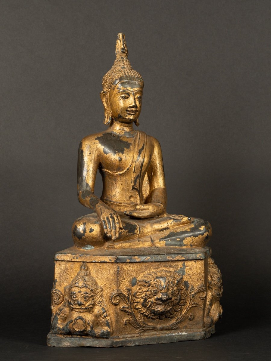 Sakyamuni Buddha, Gilt Bronze, Thailand, 18th/19th Century.-photo-2