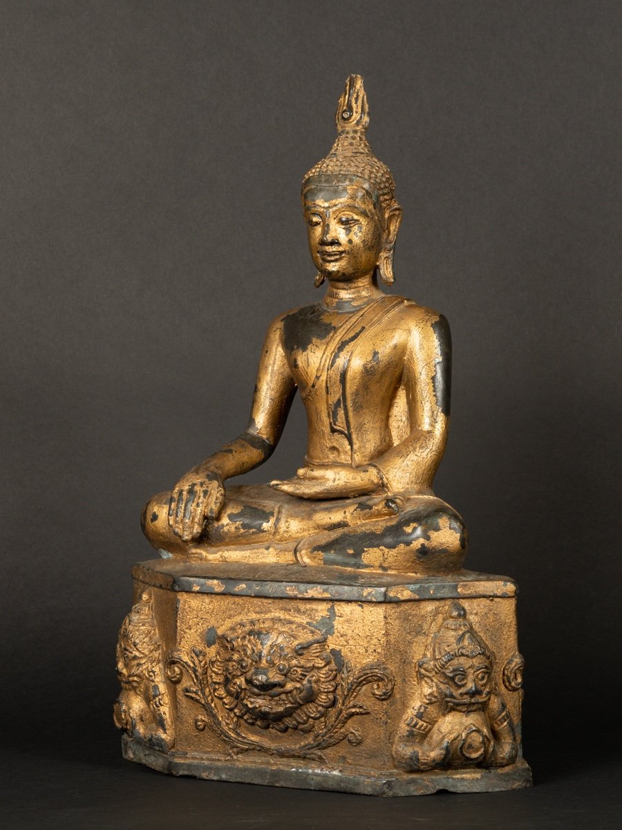 Sakyamuni Buddha, Gilt Bronze, Thailand, 18th/19th Century.-photo-3
