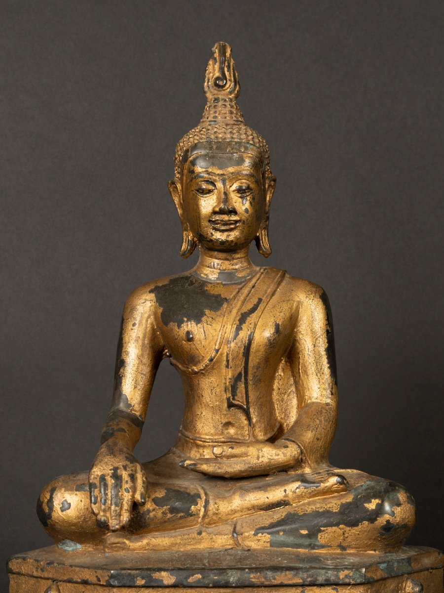 Sakyamuni Buddha, Gilt Bronze, Thailand, 18th/19th Century.-photo-2