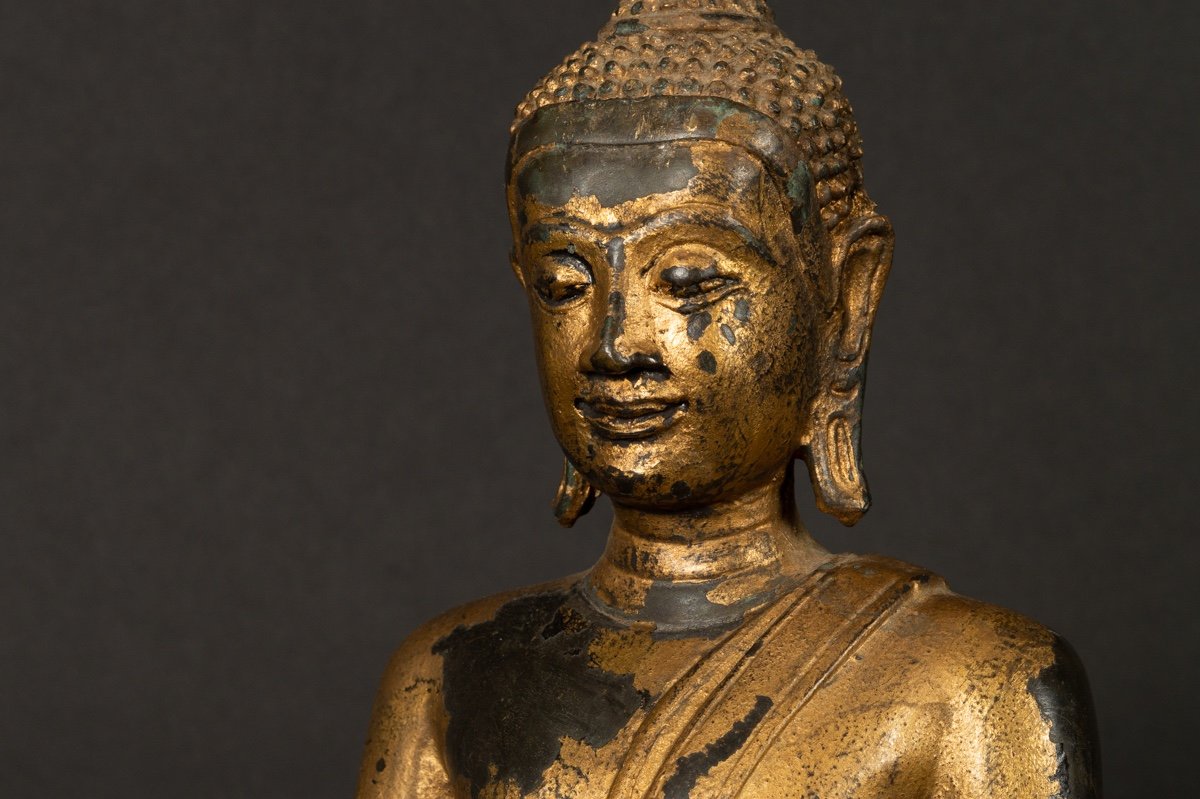 Sakyamuni Buddha, Gilt Bronze, Thailand, 18th/19th Century.-photo-4