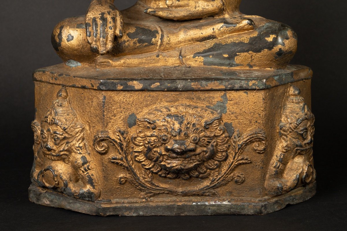 Sakyamuni Buddha, Gilt Bronze, Thailand, 18th/19th Century.-photo-6