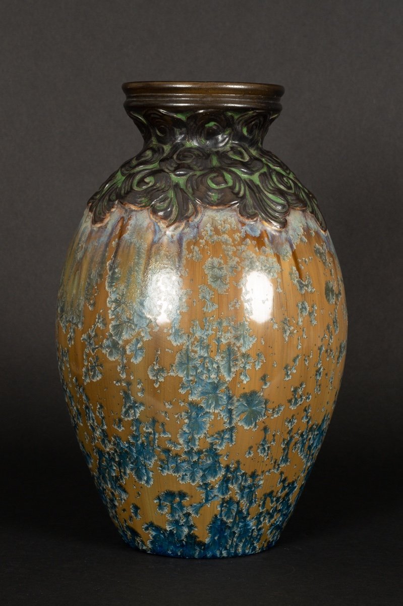Vase, Art Nouveau, Mougin, Nancy, Circa 1910.-photo-3