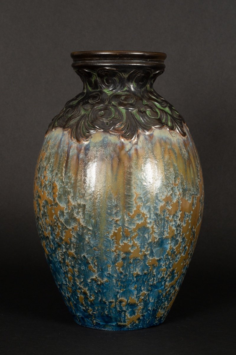 Vase, Art Nouveau, Mougin, Nancy, Circa 1910.-photo-4
