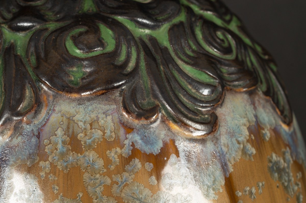 Vase, Art Nouveau, Mougin, Nancy, Circa 1910.-photo-5