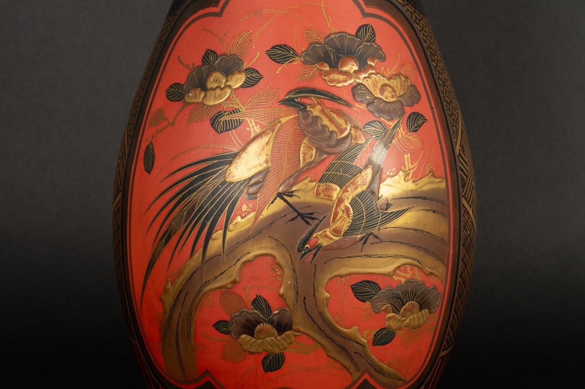 Vase En Laque, Arita, Japon, ère Meiji (1868-1912). -photo-6